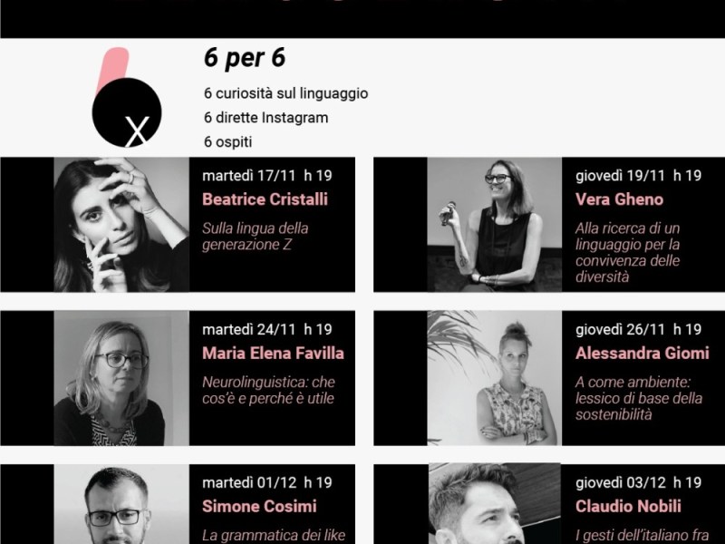 «6per6», su Instagram la rassegna dedicata alle curiosità sul&nbsp;linguaggio